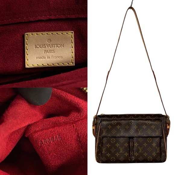 LOUIS VUITTON Vivacite GM Monogram Leather 2way Handbag Shoulder Bag Brown 19734 - Picture 3 of 9